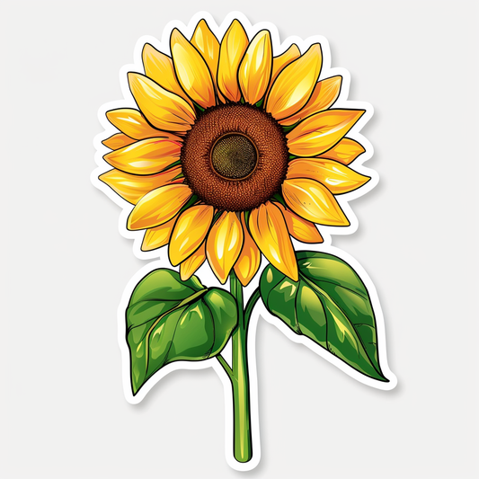 Sunflower flower majestic Expressive surreal Vinyl Decal Sticker for Car, Laptop, Tumbler and more # F022954