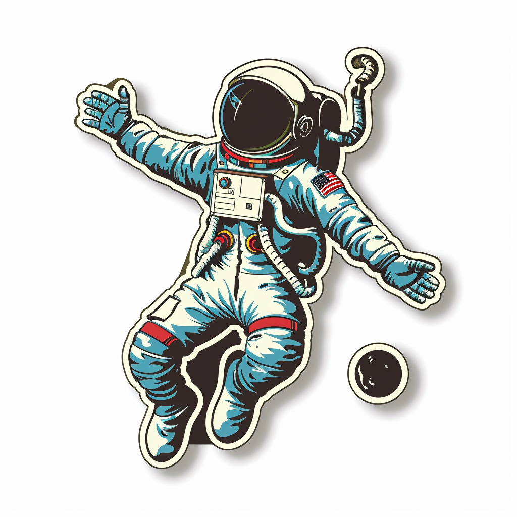 Astronaut majestic Expressive surreal Vinyl Decal Sticker for Car, Laptop, Tumbler and more # F017024