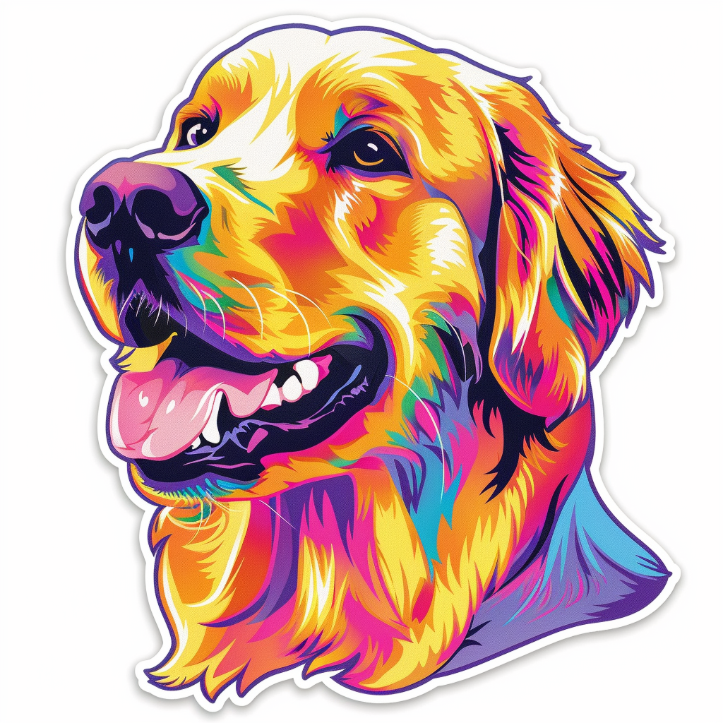 Golden Retriever Dog Vinyl Decal Sticker for Car, Laptop, Tumbler and more # F010558
