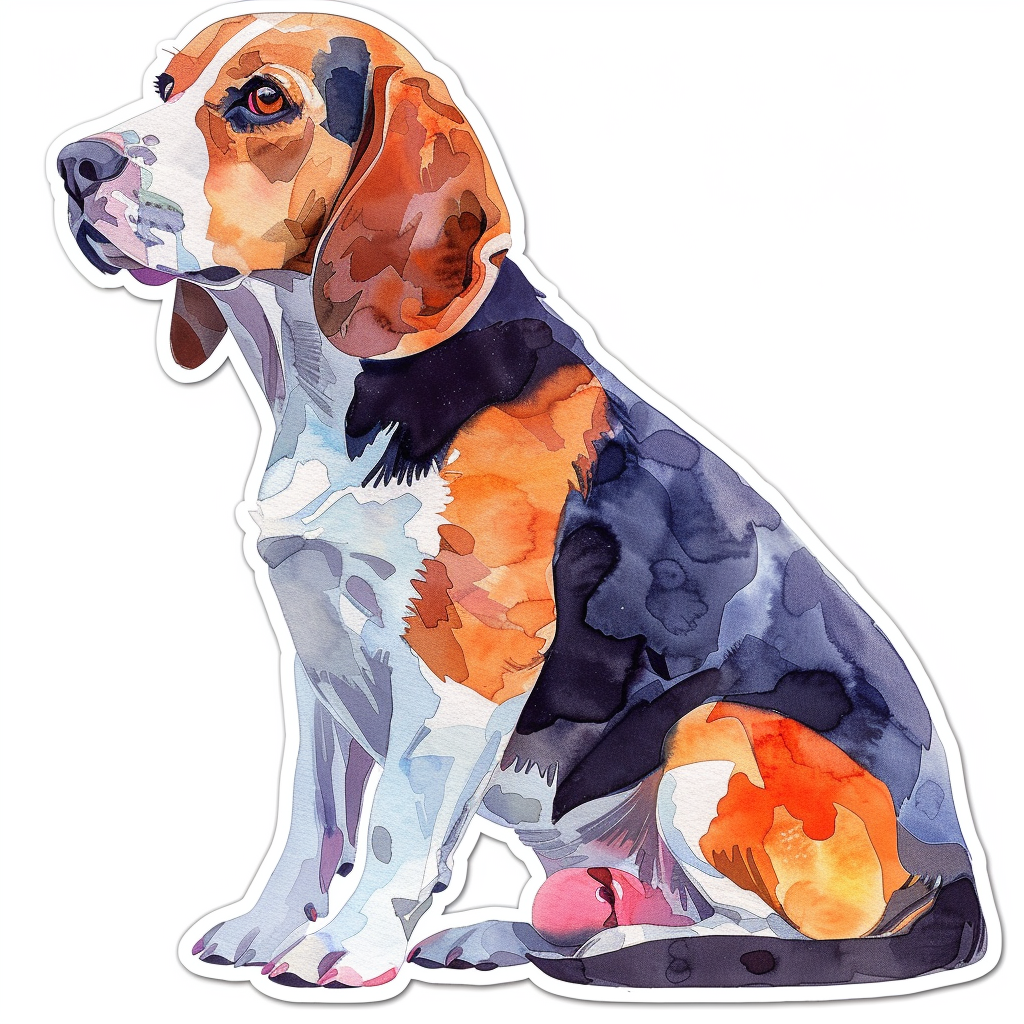 Beagle dog Vinyl Decal Sticker for Car, Laptop, Tumbler and more # F012110