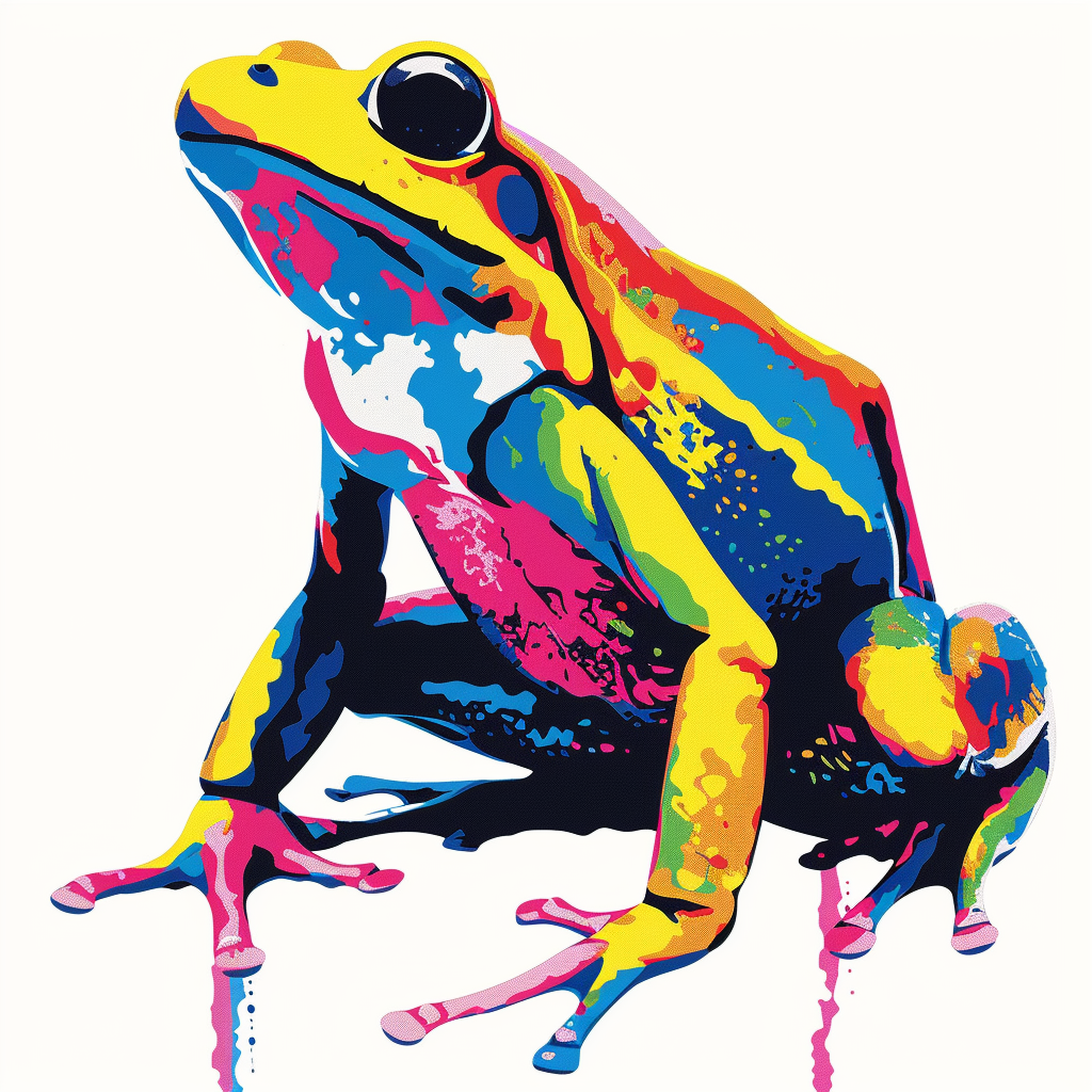 Sticker of a Frog majestic Expressive surreal Vinyl Decal Sticker for Car, Laptop, Tumbler and more # F015831