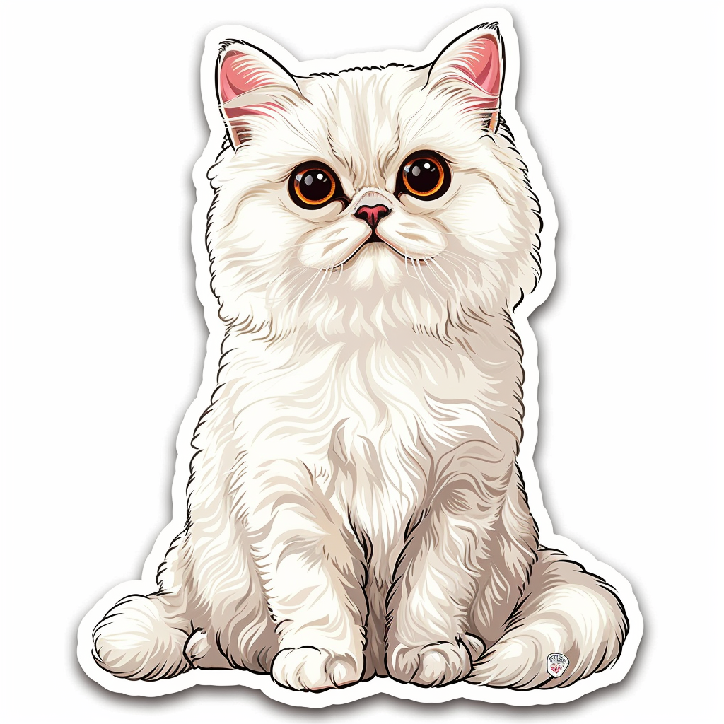 Persian cat Vinyl Decal Sticker for Car, Laptop, Tumbler and more # F08000