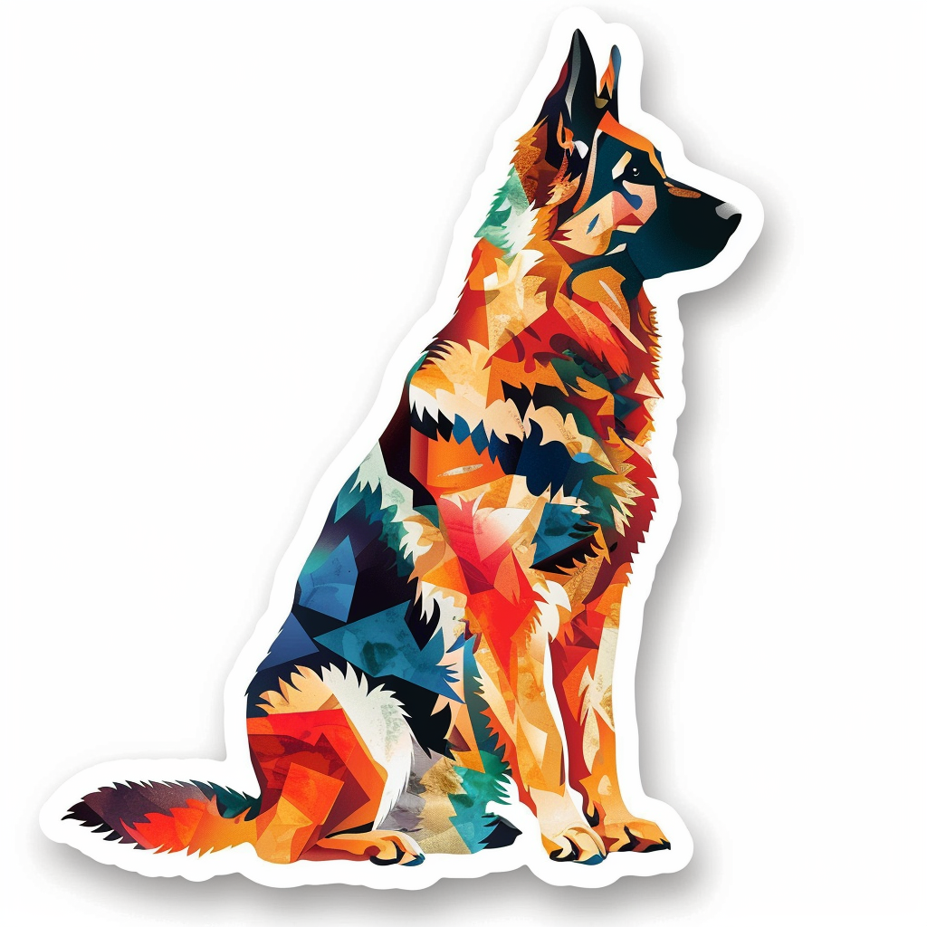 German Shepherd Dog Vinyl Decal Sticker for Car, Laptop, Tumbler and more # F07293