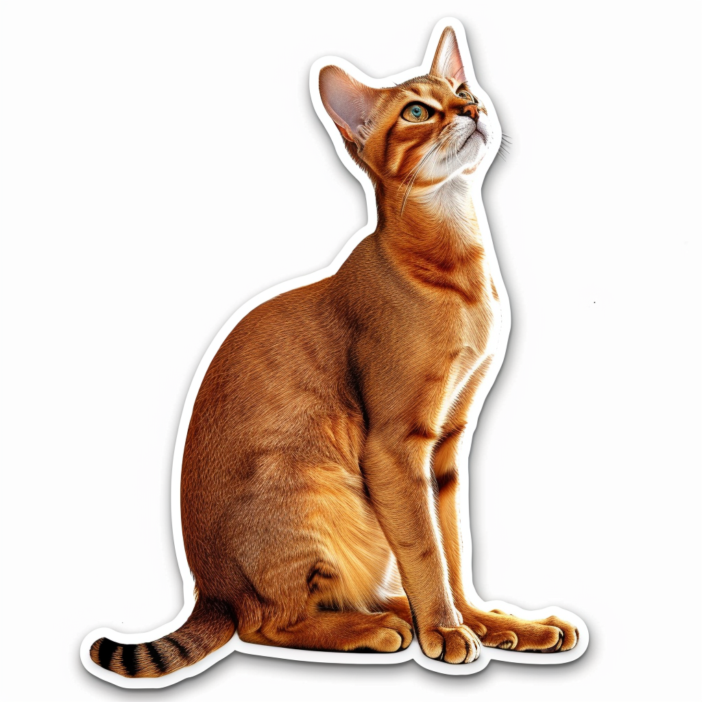 Abyssinian cat Vinyl Decal Sticker for Car, Laptop, Tumbler and more # F07685