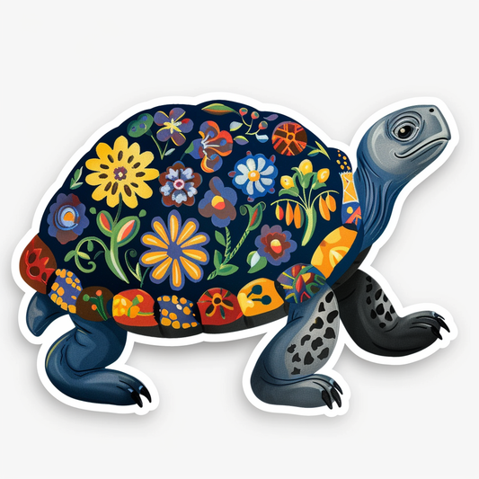 turtle majestic Expressive surreal Vinyl Decal Sticker for Car, Laptop, Tumbler and more # F022095-4" x 4"