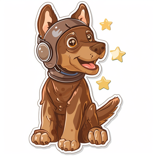 Cute and Adorable Doberman Pinscher Expressive surreal Vinyl Decal Sticker for Car, Laptop, Tumbler and more # F019632-4" x 4"