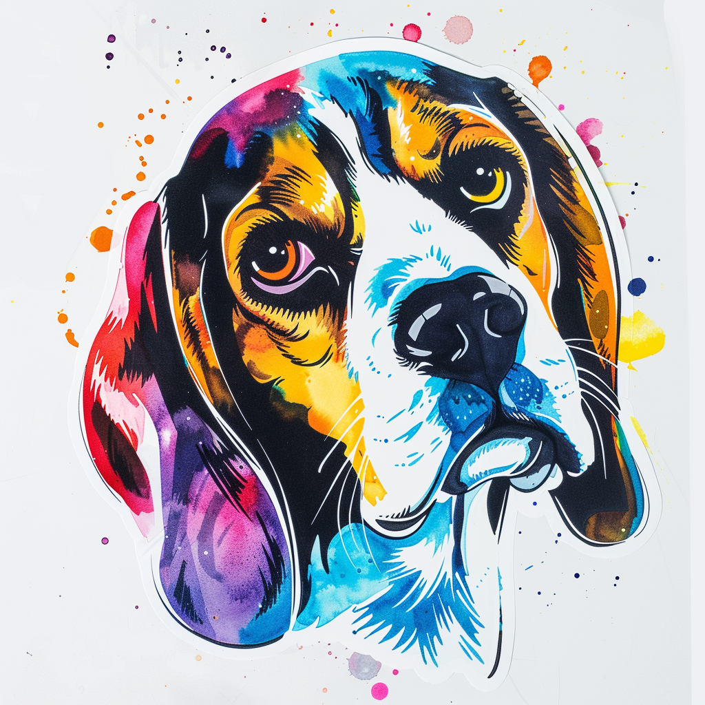 Beagle dog Vinyl Decal Sticker for Car, Laptop, Tumbler and more # F011977