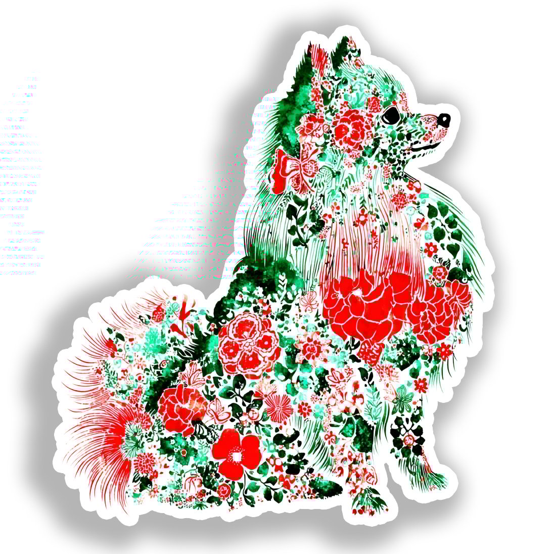 Pomeranian Dog Vinyl Decal Sticker for Car, Laptop, Tumbler and more # A017250-4" x 4"