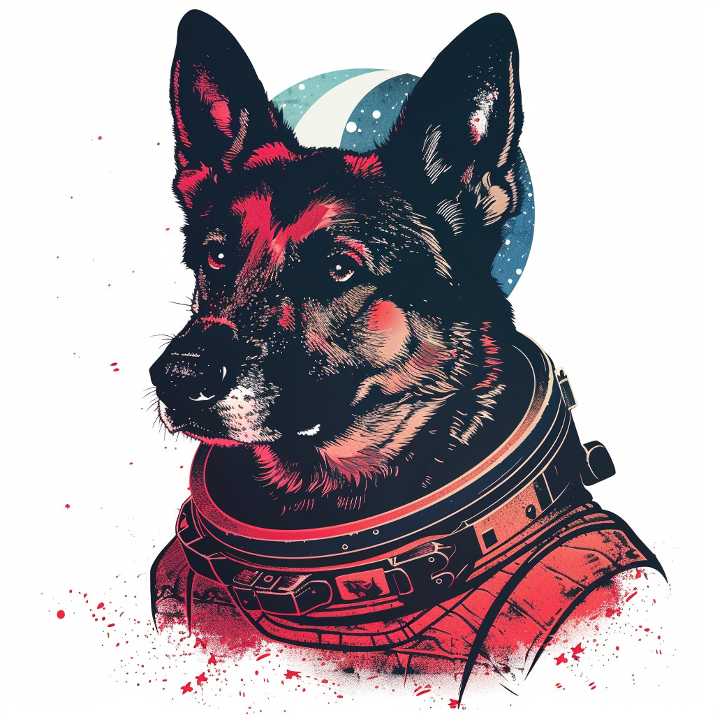 German Shepherd Dog astronaut Vinyl Decal Sticker for Car, Laptop, Tumbler and more # F011684