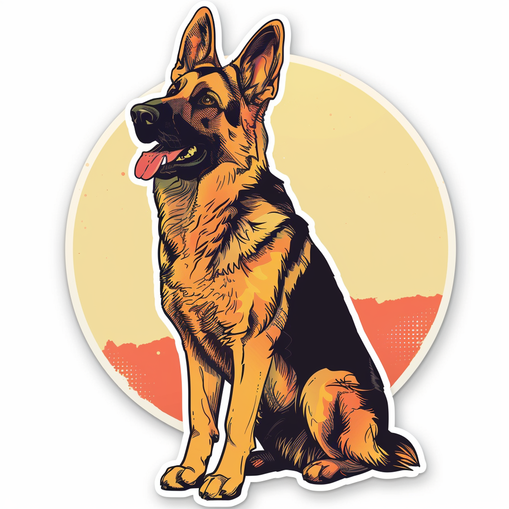 German Shepherd Dog Vinyl Decal Sticker for Car, Laptop, Tumbler and more # F011695