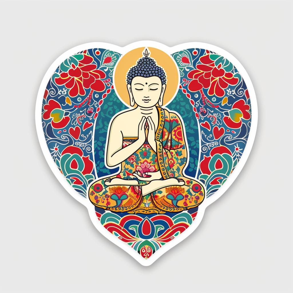 Buddha majestic Expressive surreal Vinyl Decal Sticker for Car, Laptop, Tumbler and more # F017016