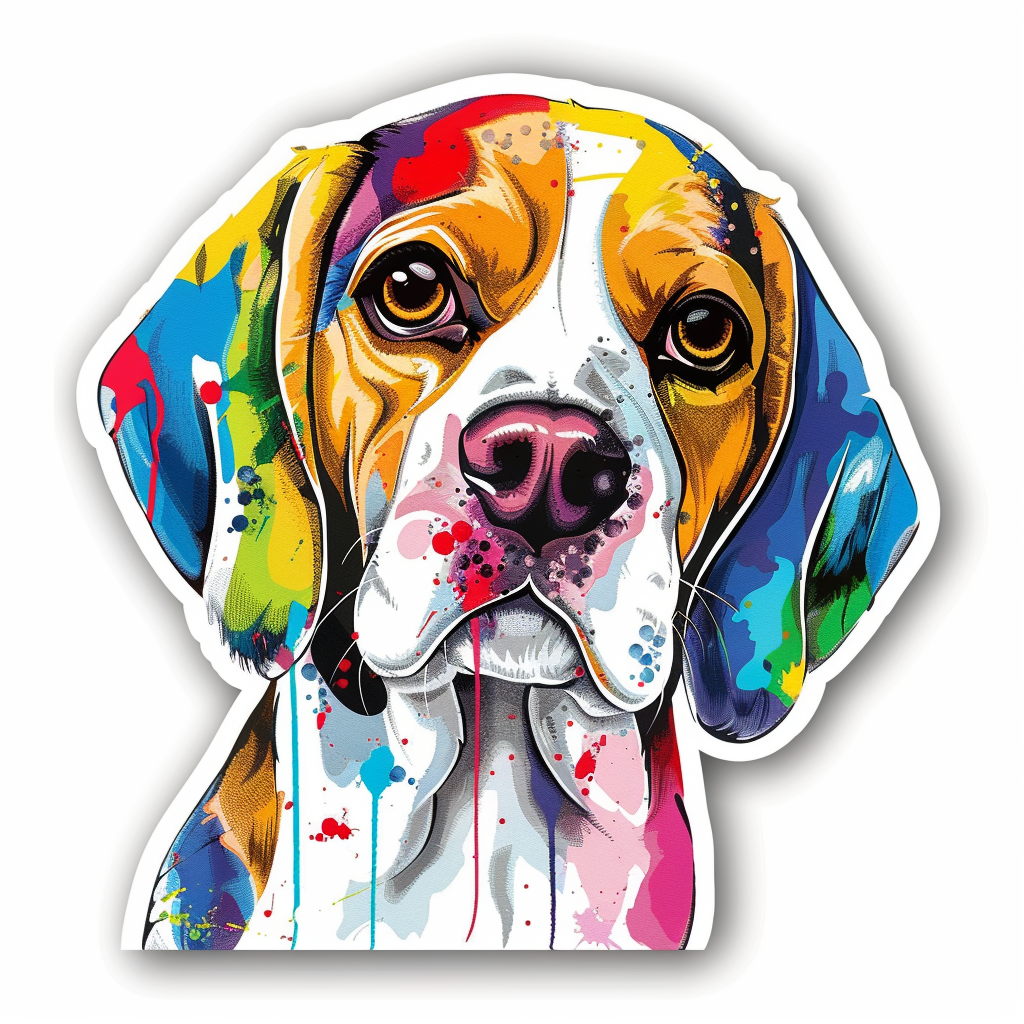 Beagle dog Vinyl Decal Sticker for Car, Laptop, Tumbler and more # F012132