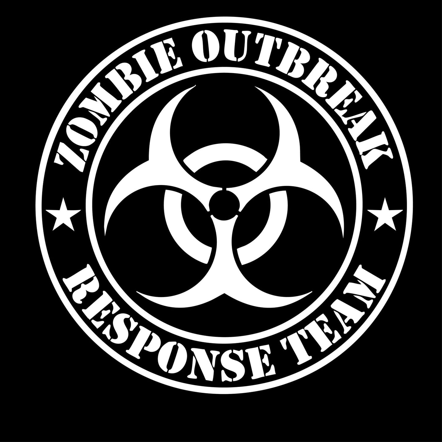 Zombie Response team Transfer Vinyl Decal Sticker for Car, Laptop, Tumbler and more # 555-8" x 8"