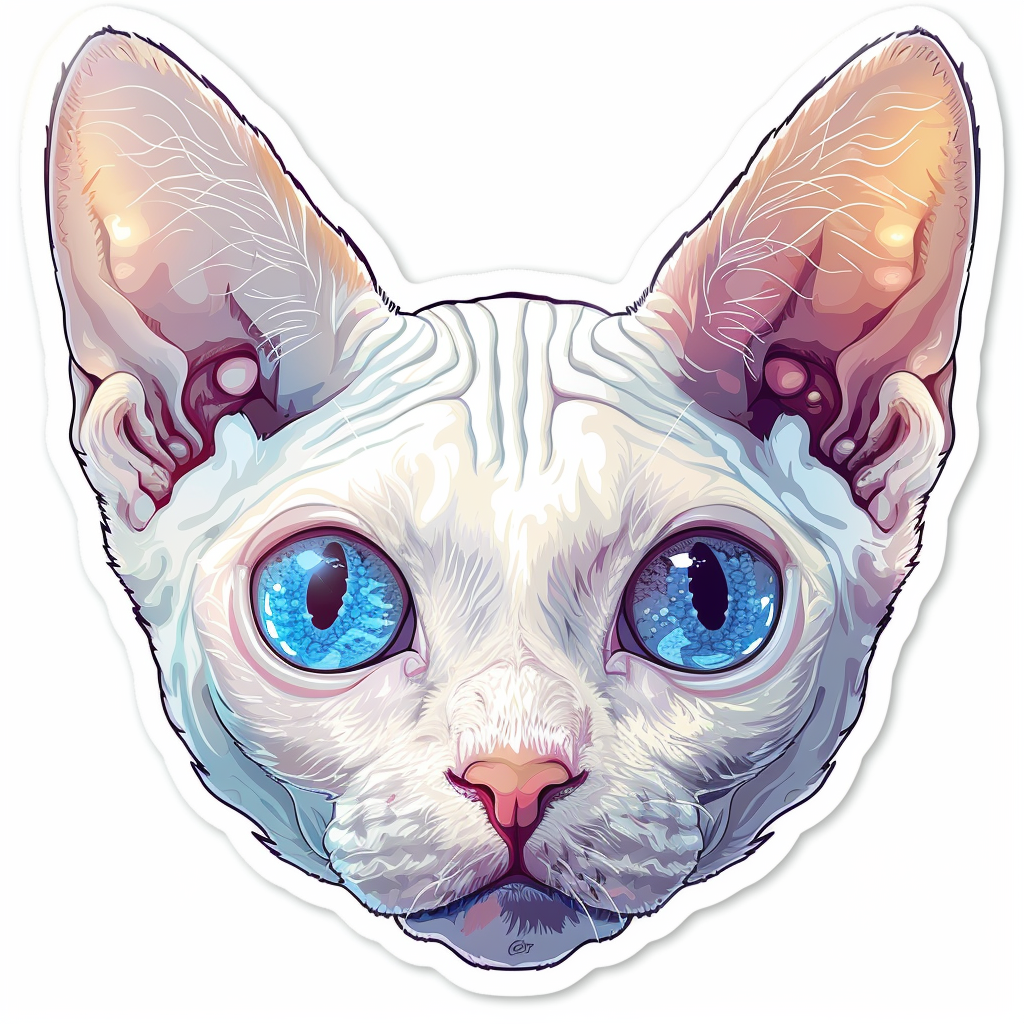 Devon Rex Cat Vinyl Decal Sticker for Car, Laptop, Tumbler and more # F09746