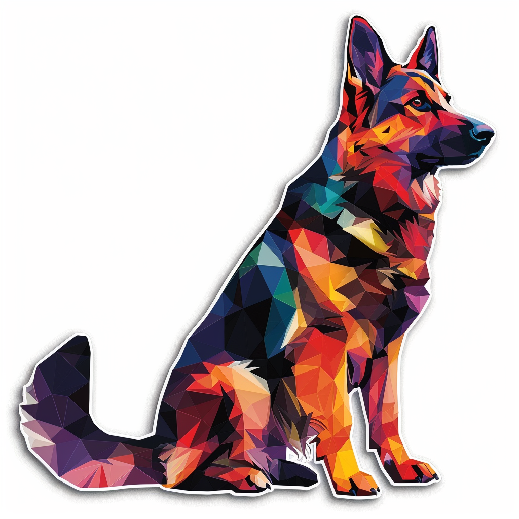 German Shepherd Dog Vinyl Decal Sticker for Car, Laptop, Tumbler and more # F07678