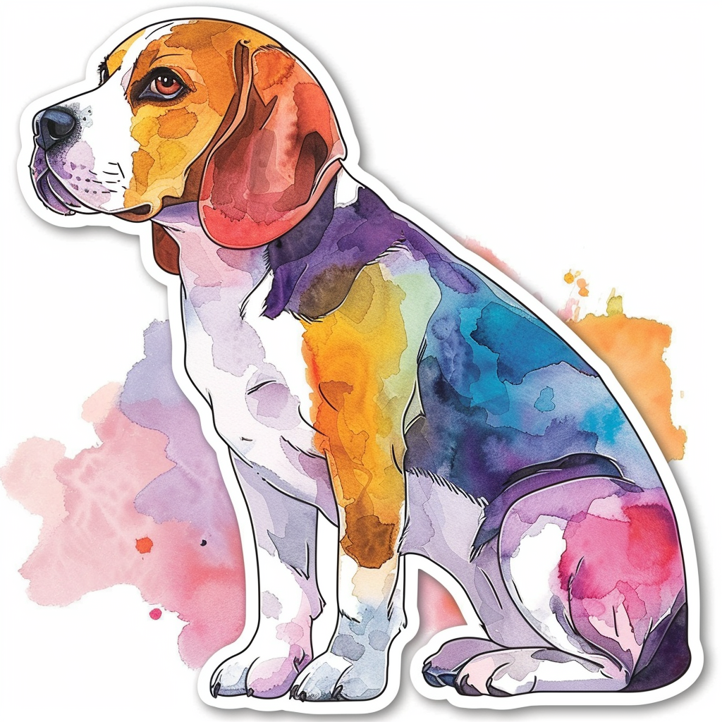 Beagle dog Vinyl Decal Sticker for Car, Laptop, Tumbler and more # F012091