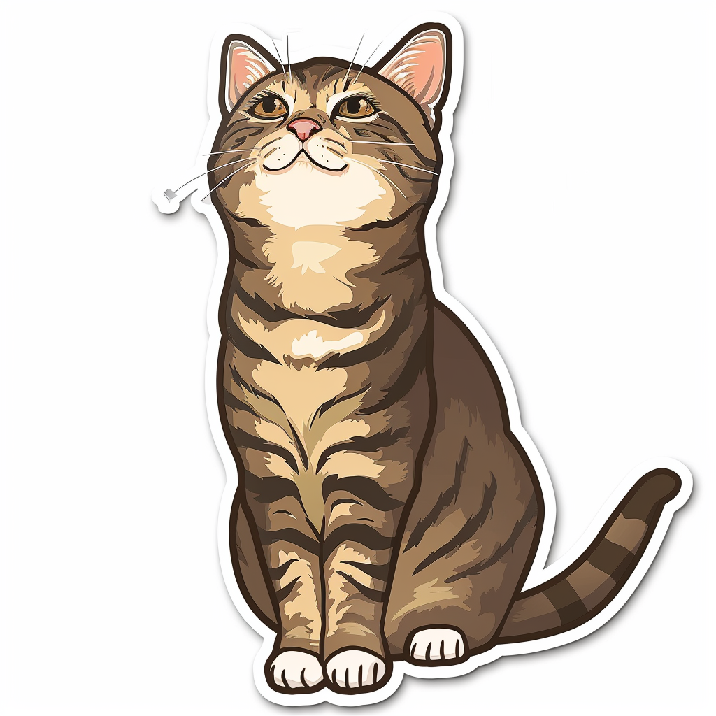 American Shorthair Cat majestic Expressive surreal Vinyl Decal Sticker for Car, Laptop, Tumbler and more # F018596