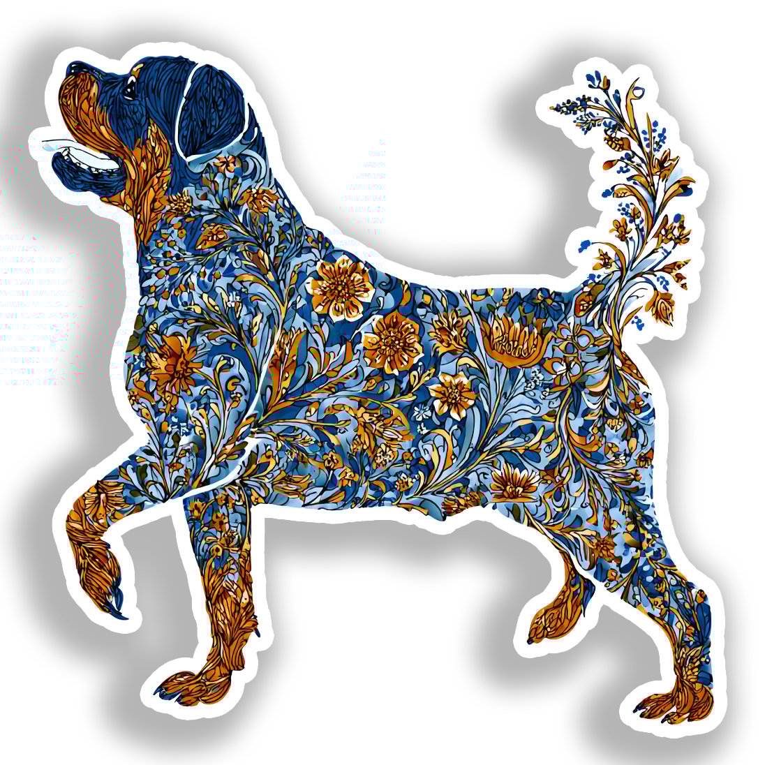 Rottweiler Dog Vinyl Decal Sticker for Car, Laptop, Tumbler and more # A018079-4" x 4"