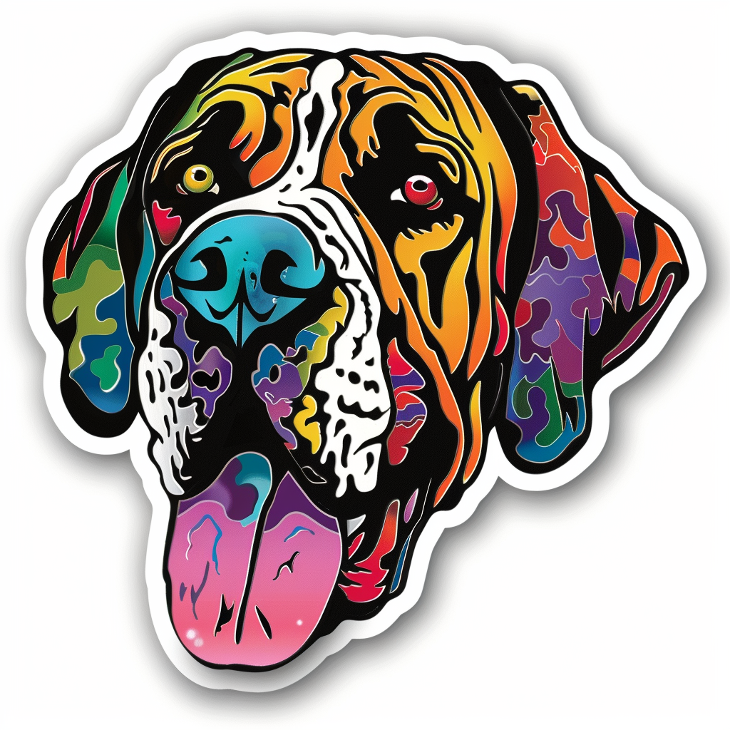 Great Dane Dog Expressive surreal Vinyl Decal Sticker for Car, Laptop, Tumbler and more # F022897
