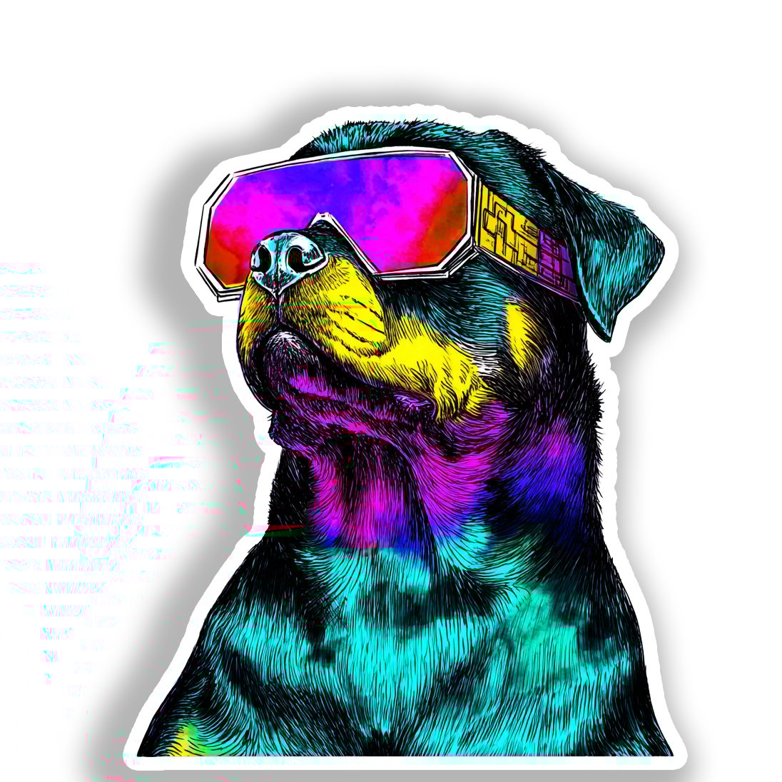 Rottweiler Dog Vinyl Decal Sticker for Car, Laptop, Tumbler and more # A018313-4" x 4"