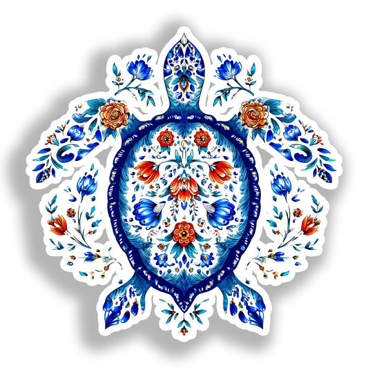 Turtle Vinyl Decal Sticker for Car, Laptop, Tumbler and more # A018368-4" x 4"