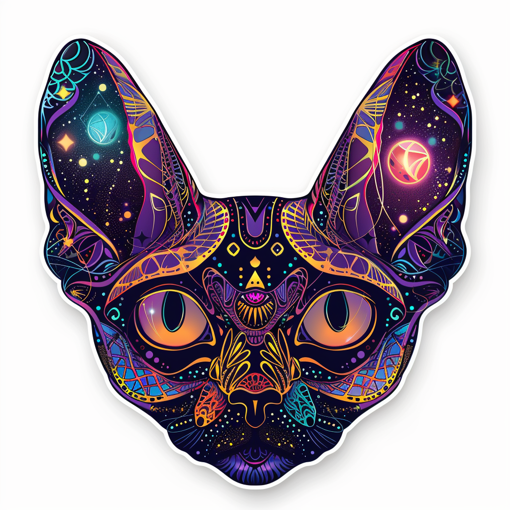 Sphynx Cat Vinyl Decal Sticker for Car, Laptop, Tumbler and more # F010057