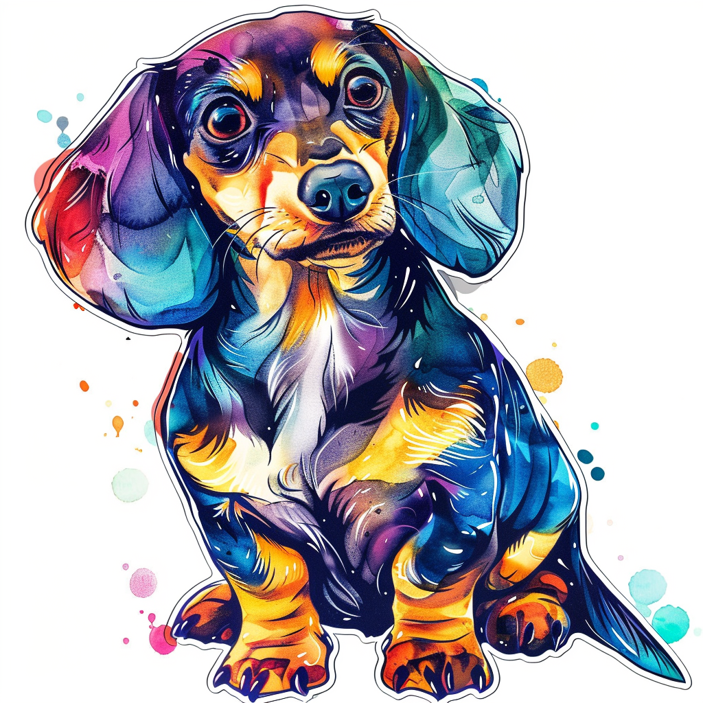Dachshund Dog Vinyl Decal Sticker for Car, Laptop, Tumbler and more # F013036