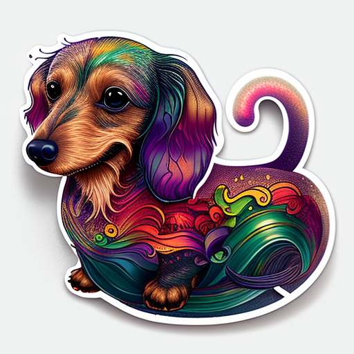 Heartcore Dachshund Dog Vinyl Decal Sticker for Car, Laptop, Tumbler and more # F012733
