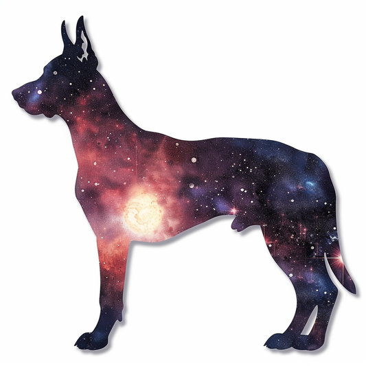 Doberman Pinscher Dog galaxy majestic Expressive surreal Vinyl Decal Sticker for Car, Laptop, Tumbler and more # F019508-4" x 4"
