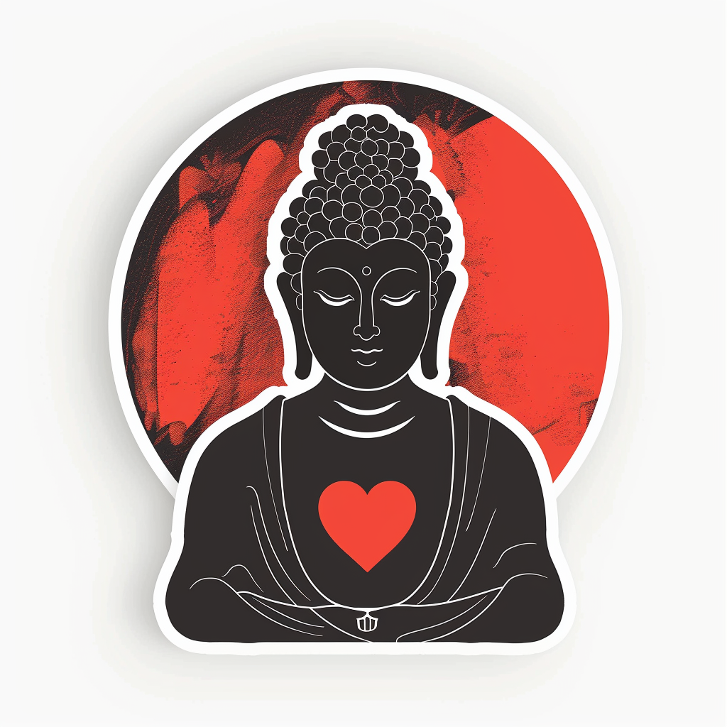 Buddha majestic Expressive surreal Vinyl Decal Sticker for Car, Laptop, Tumbler and more # F017078