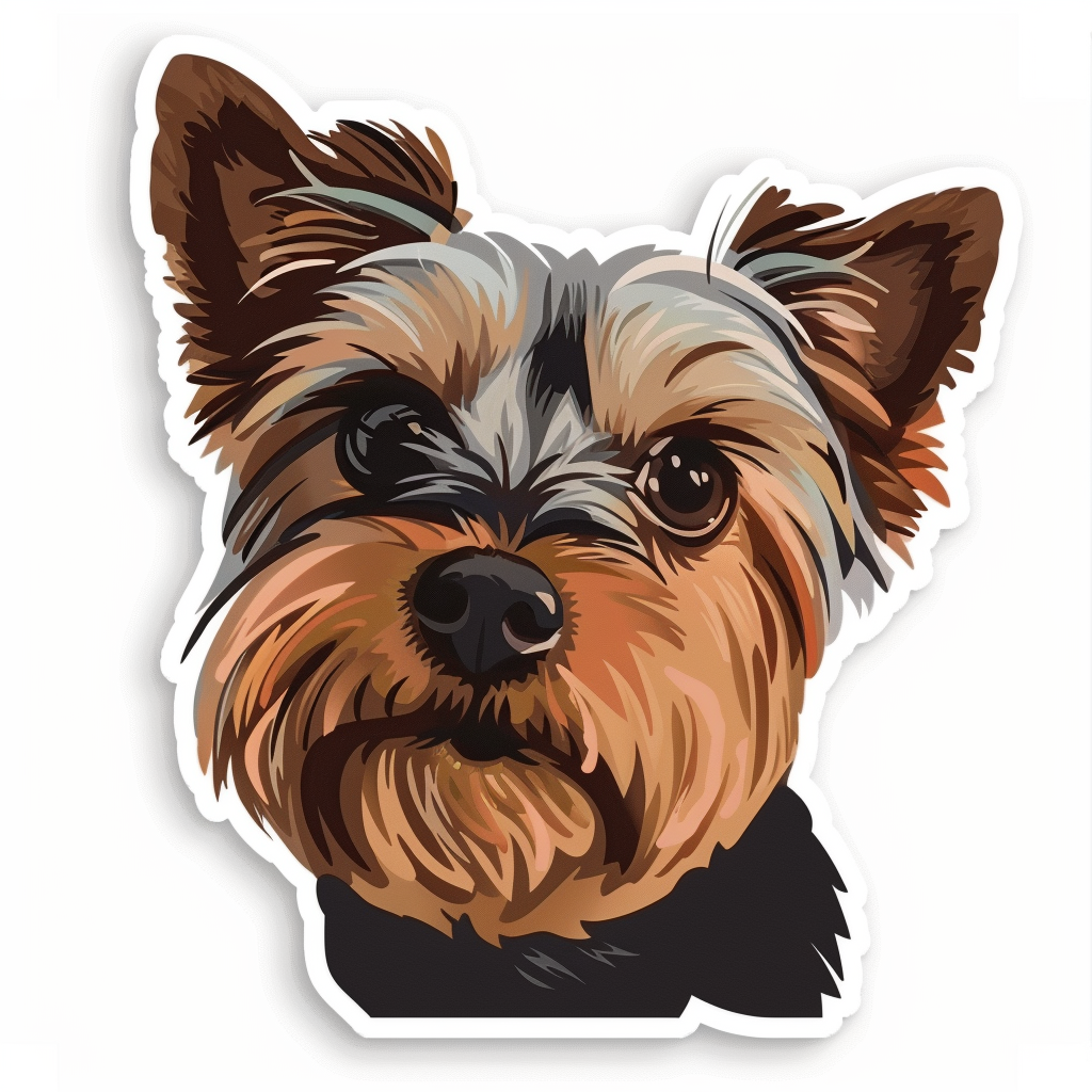 Yorkshire Terrier Dog Vinyl Decal Sticker for Car, Laptop, Tumbler and more # F07461