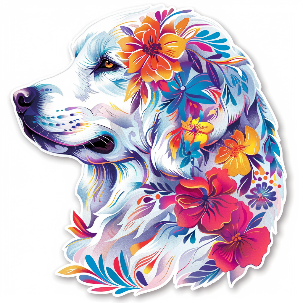 Great Pyrenees dog  Vinyl Decal Sticker for Car, Laptop, Tumbler and more # F023693