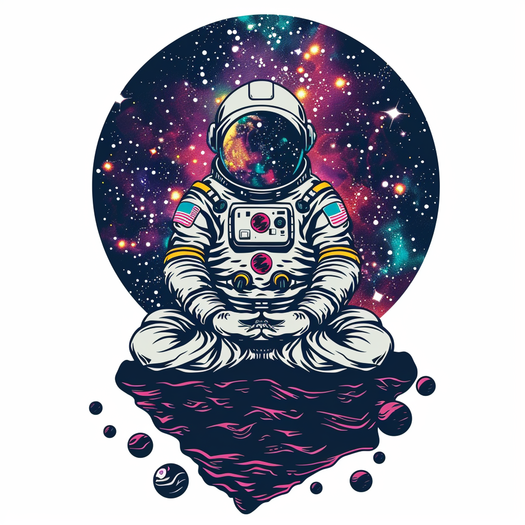 Sticker of a Astronaut majestic Expressive surreal Vinyl Decal Sticker for Car, Laptop, Tumbler and more # F016899
