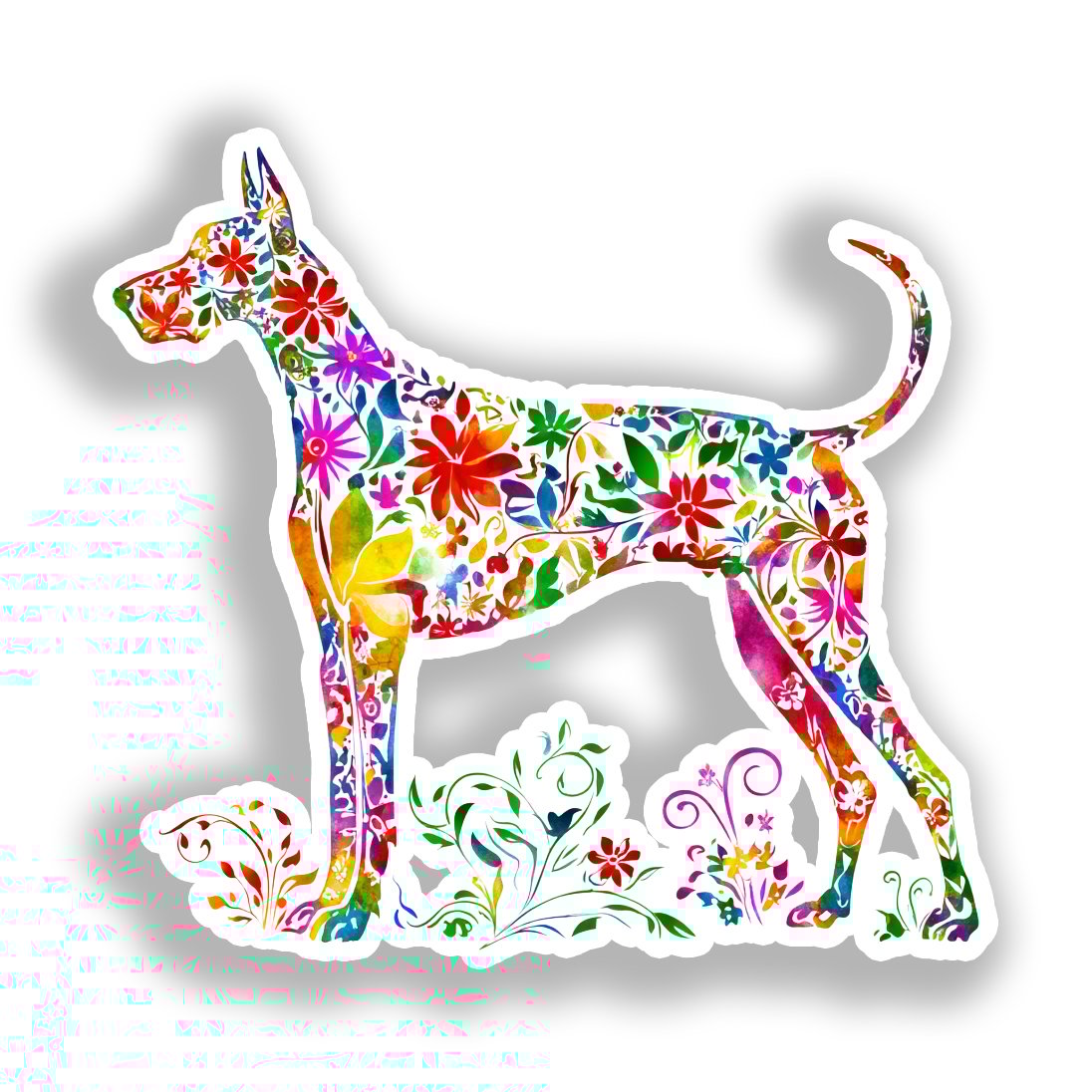 Great Dane Dog Vinyl Decal Sticker for Car, Laptop, Tumbler and more # A019502-4" x 4"