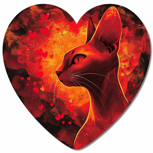 Abyssinian Cat astronaut majestic Expressive surreal Vinyl Decal Sticker for Car, Laptop, Tumbler and more # F021635-4" x 4"