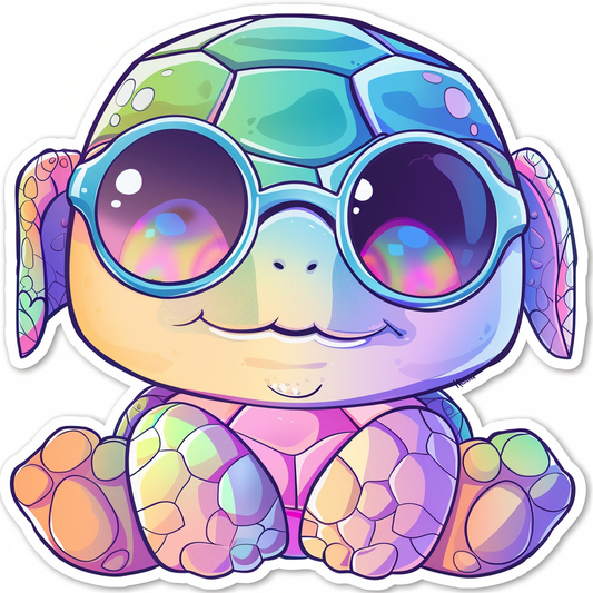 turtle majestic Expressive surreal Vinyl Decal Sticker for Car, Laptop, Tumbler and more # F022081-4" x 4"