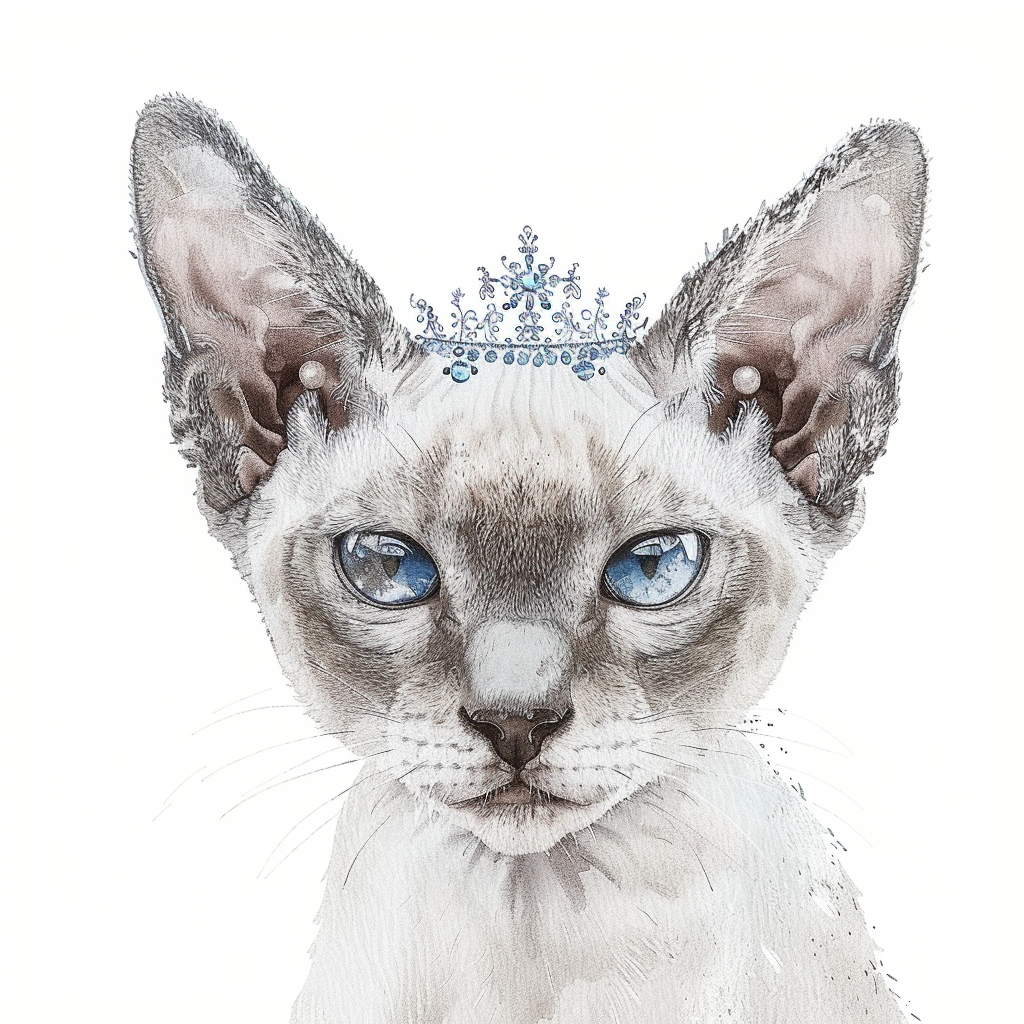 Adorable Cornish Rex Cat Expressive surreal Vinyl Decal Sticker for Car, Laptop, Tumbler and more # F021427-4" x 4"