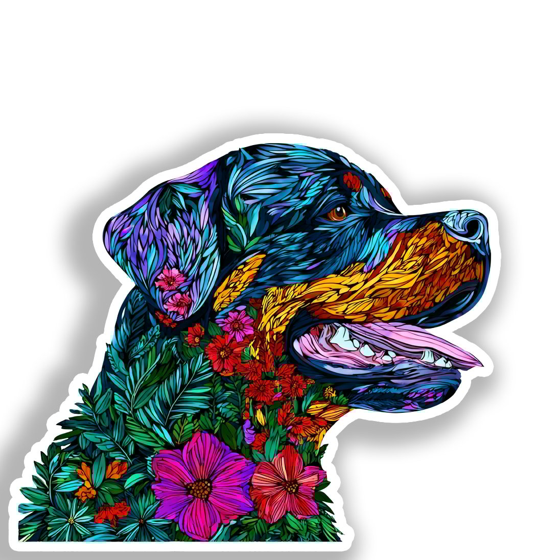 Rottweiler Dog Vinyl Decal Sticker for Car, Laptop, Tumbler and more # A018243-4" x 4"