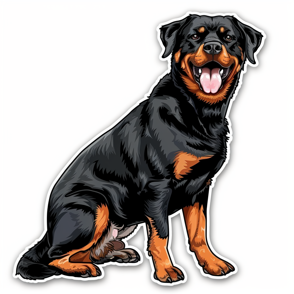 Rottweiler Dog Vinyl Decal Sticker for Car, Laptop, Tumbler and more # F07418