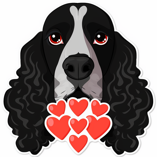 Cocker Spaniel Dog majestic Expressive surreal Vinyl Decal Sticker for Car, Laptop, Tumbler and more # F019756-4" x 4"
