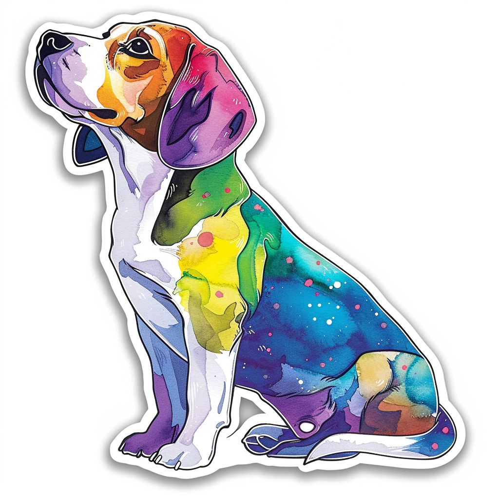 Beagle dog Vinyl Decal Sticker for Car, Laptop, Tumbler and more # F012048