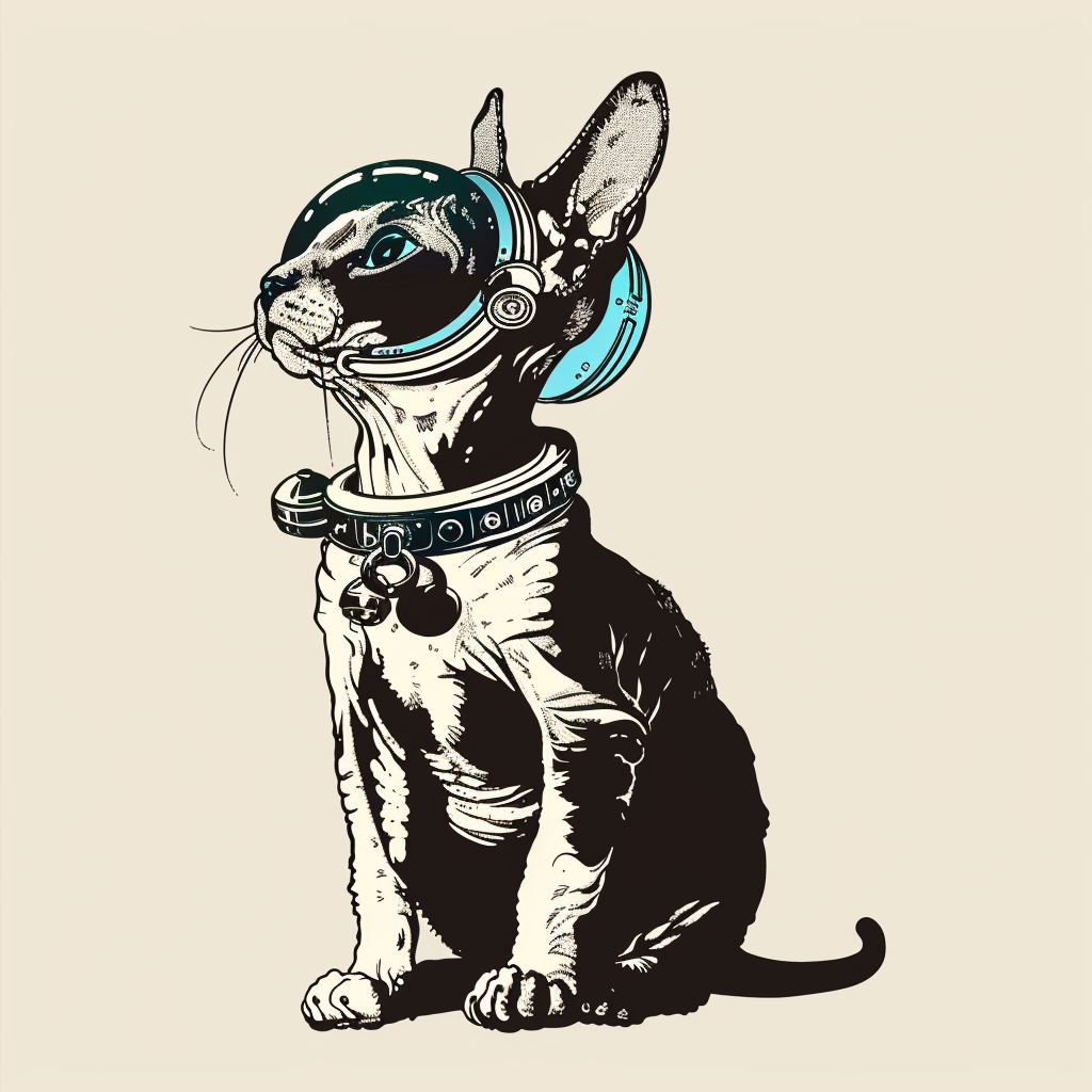Adorable Cornish Rex Cat Expressive surreal Vinyl Decal Sticker for Car, Laptop, Tumbler and more # F021464-4" x 4"
