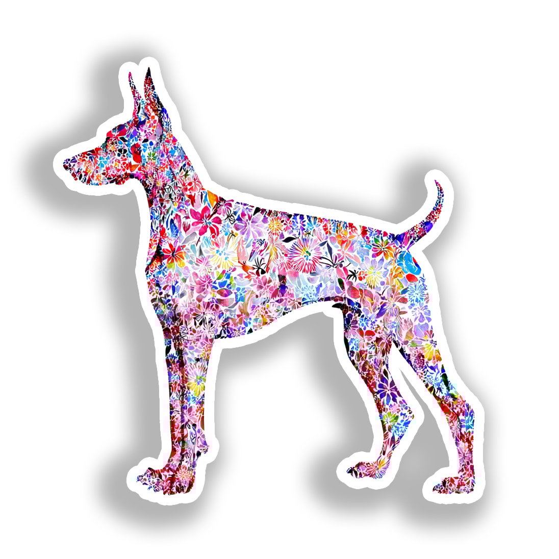 Doberman Pnscher Dog Vinyl Decal Sticker for Car, Laptop, Tumbler and more # A019673-4" x 4"