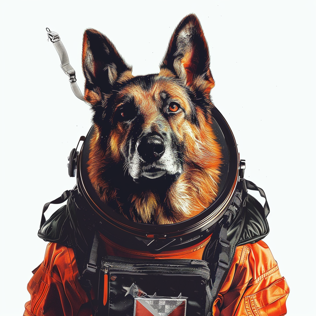 German Shepherd Dog astronaut Vinyl Decal Sticker for Car, Laptop, Tumbler and more # F011712