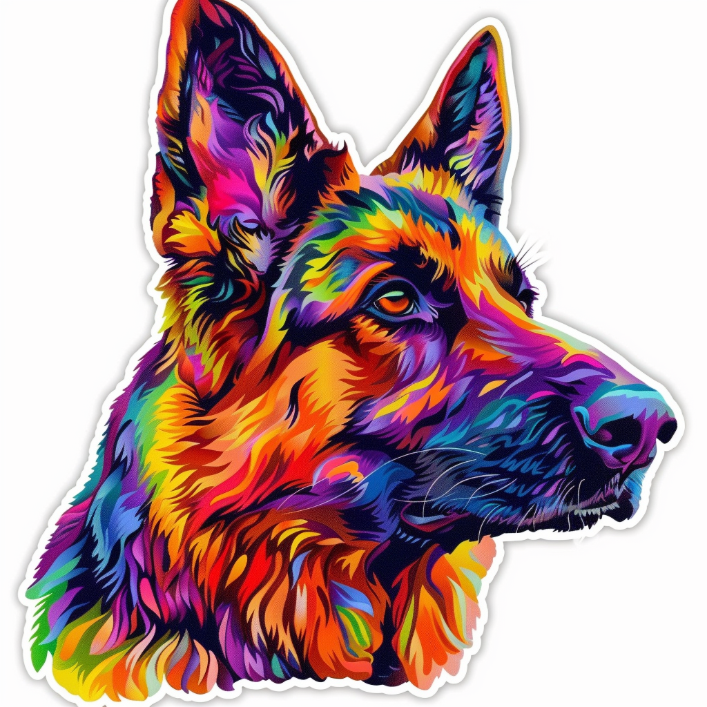 German Shepherd Dog Vinyl Decal Sticker for Car, Laptop, Tumbler and more # F011634