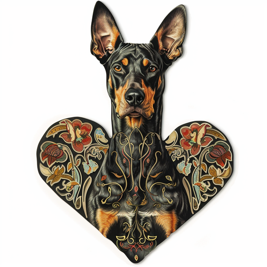Doberman Pinscher Dog majestic Expressive surreal Vinyl Decal Sticker for Car, Laptop, Tumbler and more # F019543-4" x 4"