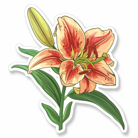 Lily flower majestic Expressive surreal Vinyl Decal Sticker for Car, Laptop, Tumbler and more # F023286