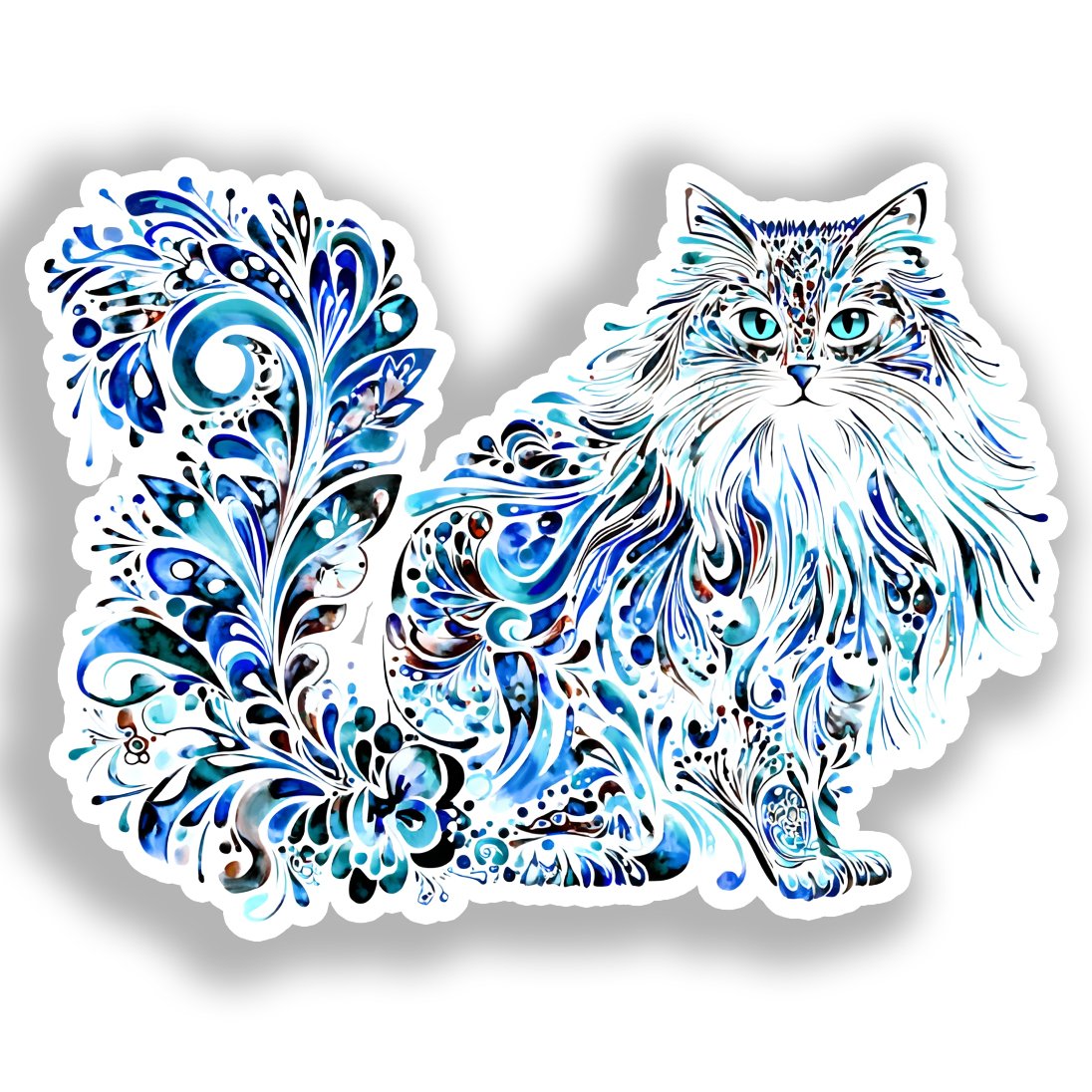 Norwegian Forest Cat Vinyl Decal Sticker for Car, Laptop, Tumbler and more # A019253-4" x 4"