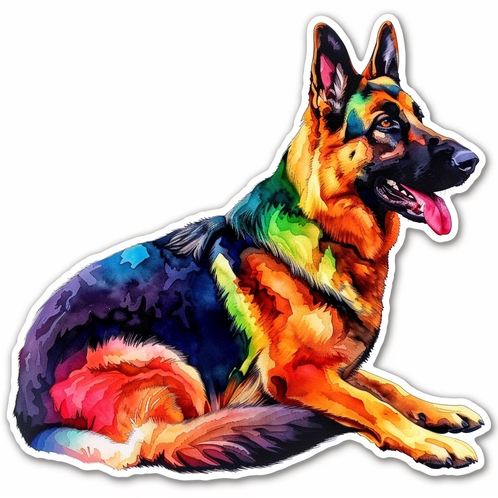 German Shepherd Dog Vinyl Decal Sticker for Car, Laptop, Tumbler and more # F011603