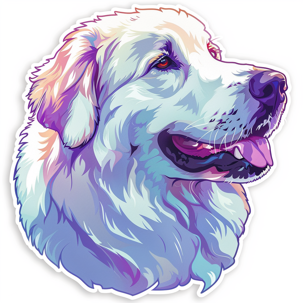 Sticker of Great Pyrenees dog  Vinyl Decal Sticker for Car, Laptop, Tumbler and more # F023587